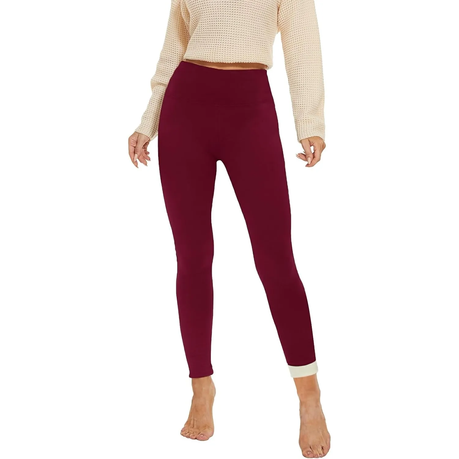 AMIYOYO Thermo Leggings Damen Winter High Waist Thermohose