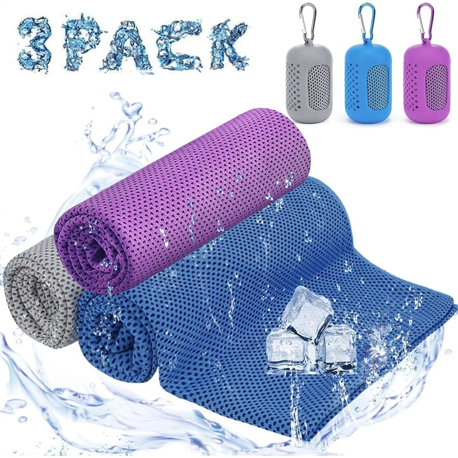 Ciskotu Kühltuch Set, kühlhandtuch kühltuch Sport, Mikrofaser kühlendes Handtuch Fitness und Sport, Eishandtuch Cooling…