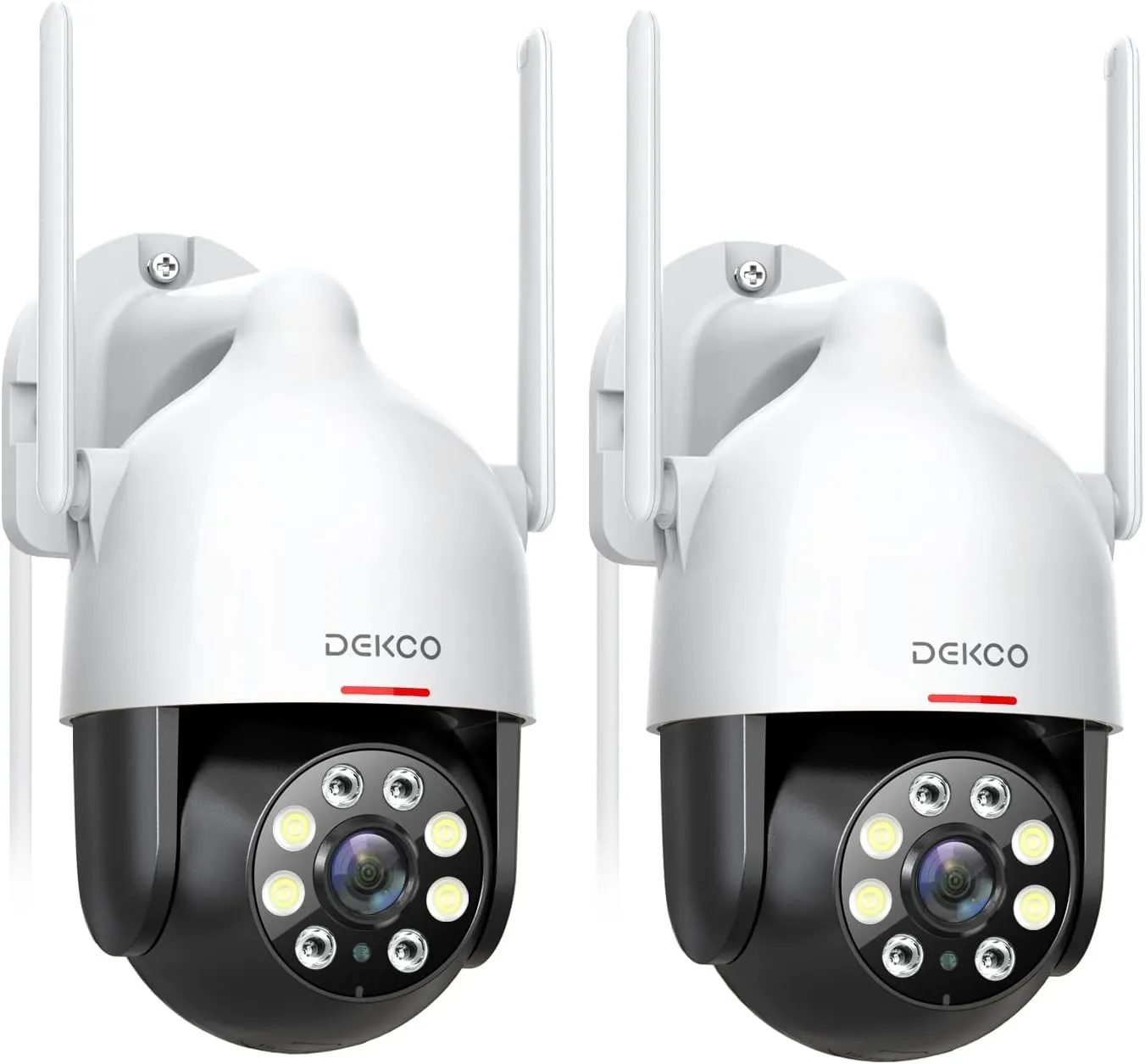 DEKCO 2K Überwachungskamera Aussen WLAN 2 Packungen, 350°/90° Schwenkbar WLAN Kamera Outdoor, 3MP WiFi Kamera mit Autom…