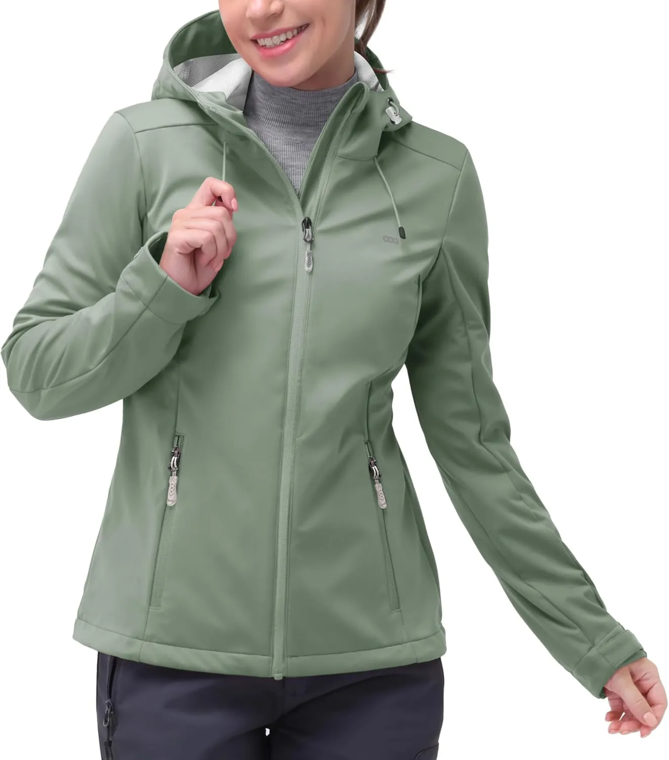 33,000ft Damen Softshelljacke Wasserdichte Winddichte Funktionsjacke Atmungsaktive Übergangsjacke Leichte Fahrradjacke …