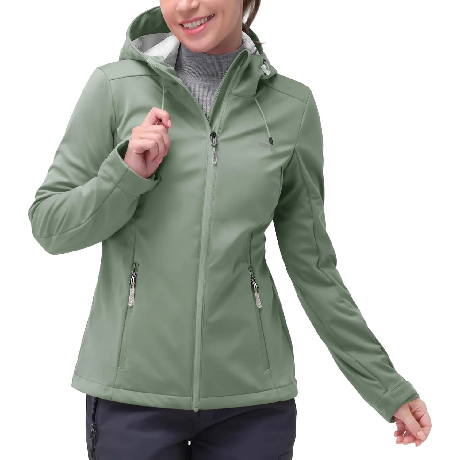 33,000ft Damen Softshelljacke Wasserdichte Funktionsjacke mit Kapuze