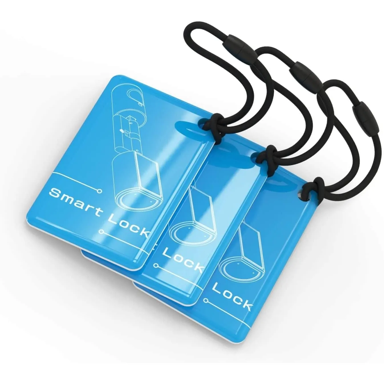 WELOCK RFID Cards Transponder Chipkarte 13.56MHz, 3 Stück, Blau