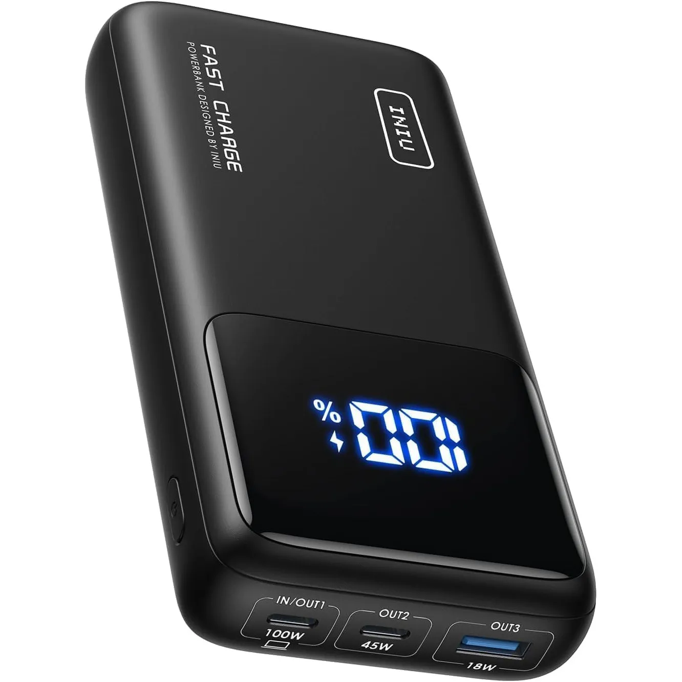 INIU 25000mAh Laptop Power Bank, Kompakt 100W Schnellladung mit USB C Kabel | Flugzeug Geeignet, mit USB-C Kabel, Exter…