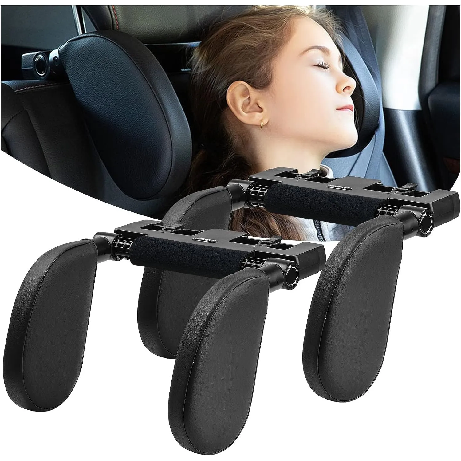 Kopfstütze Auto Kinder, Einziehbar Abnehmbar 2 Stück