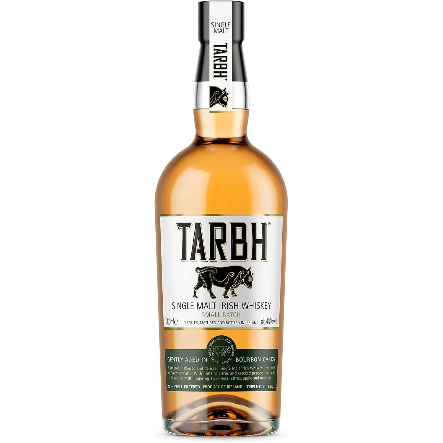TARBH Single Malt Irish Whiskey I Premium Single Malt Whiskey I 3-fach destillierter, in Bourbon-Fässern gereifter iris…