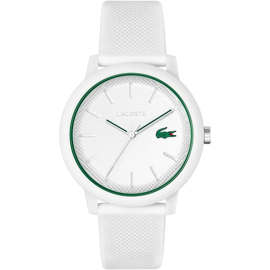 Lacoste Analog Quarzuhr für Herren oder Damen Kollektion Lacoste.12.12 mit einem stilvollen Silikonarmband mit Petit Pi…