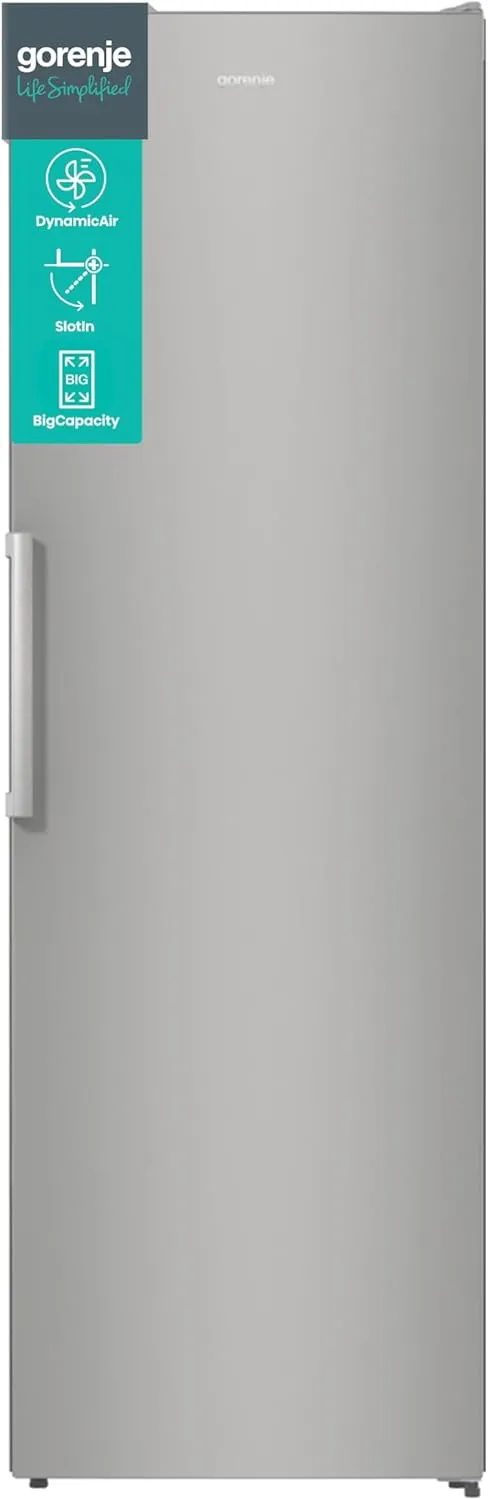 Gorenje R619EES5 Kühlschrank, Kühlteil 398 Liter, 185cm Höhe, Umluft-Kühlsystem, Schnellkühlfunktion,Easy-open Griff, I…