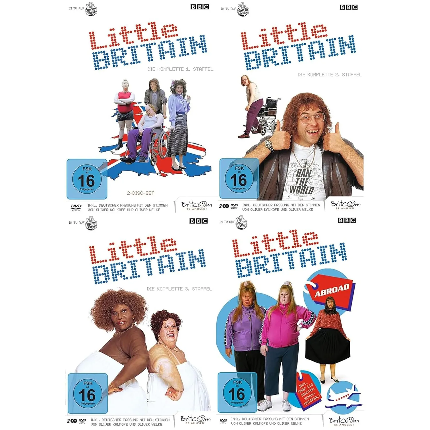 Little Britain - Die komplette Serie Uncut - Staffel 1-3 + Little Britain Abroad im Set (7 DVDs)