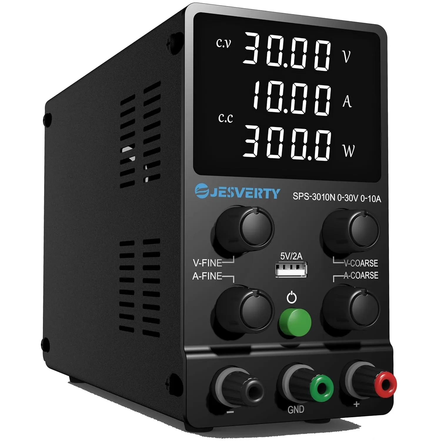 Labornetzteil, Jesverty Labornetzteil DC Regelbar Netzgerät(30 V, 10 A) mit hochpräzisem 4-stelligem LED-Display, 5 V/2…