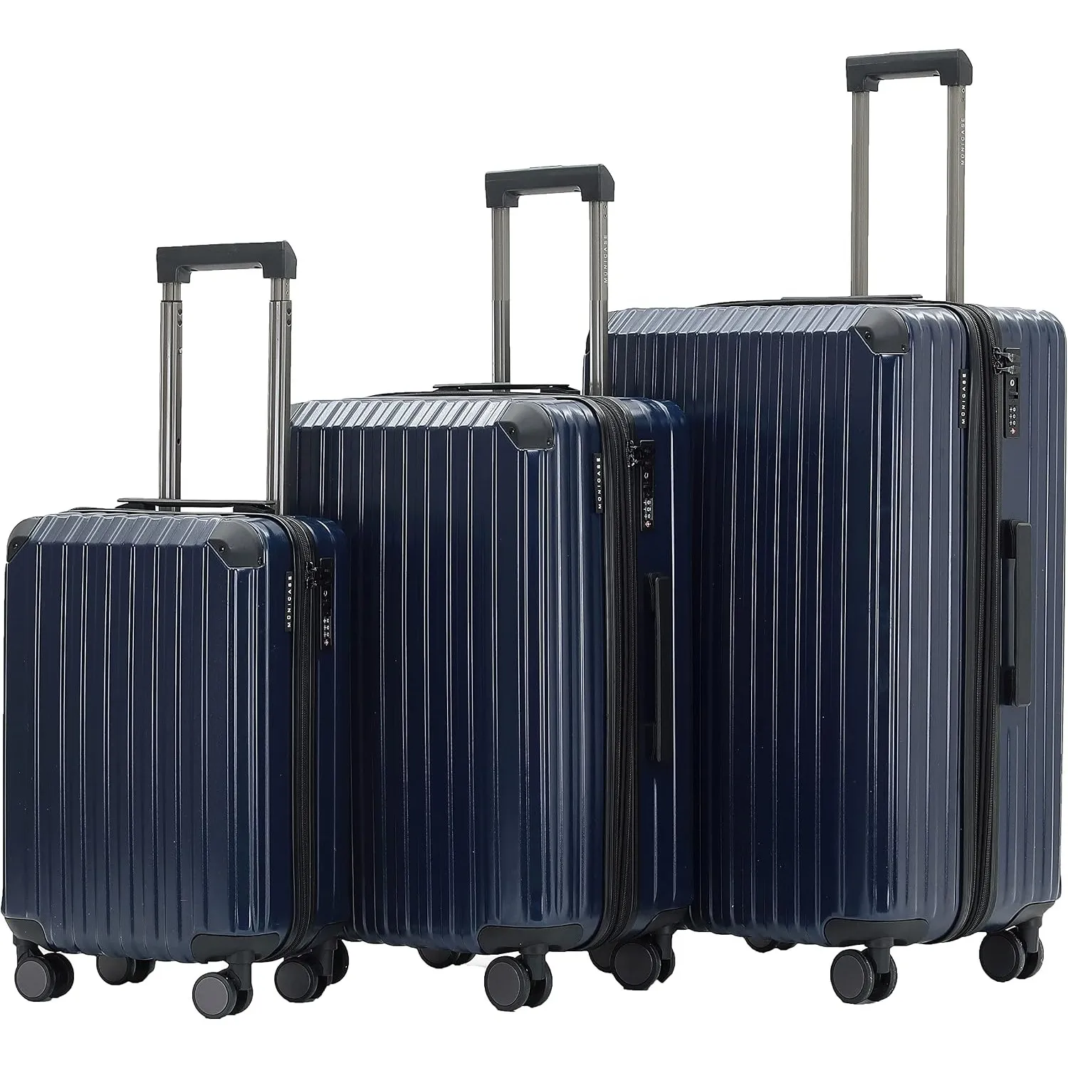 Münicase M816 TSA Kofferset Hartschale Trolley 3-teilig Dunkelblau