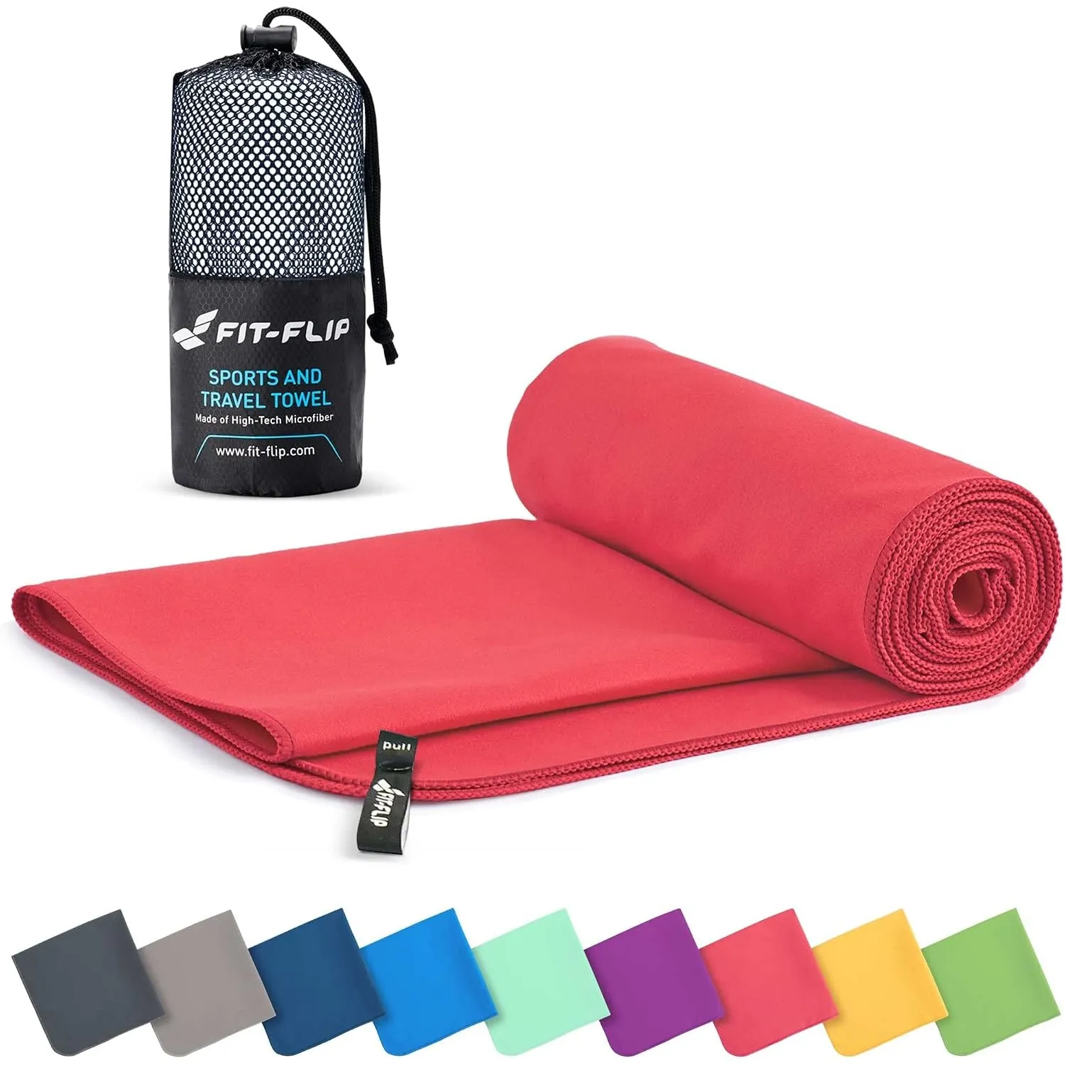 Fit-Flip Mikrofaser Handtuch schnelltrocknend für Fitness, Sport & Sauna