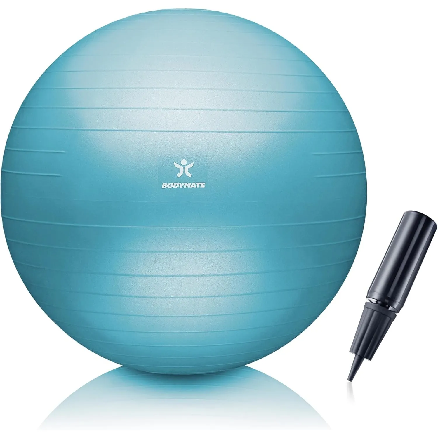 BODYMATE Gymnastikball Sitzball Trainingsball mit GRATIS E-Book inkl. Luft-Pumpe, Ball für Fitness, Yoga, Gymnastik, Co…
