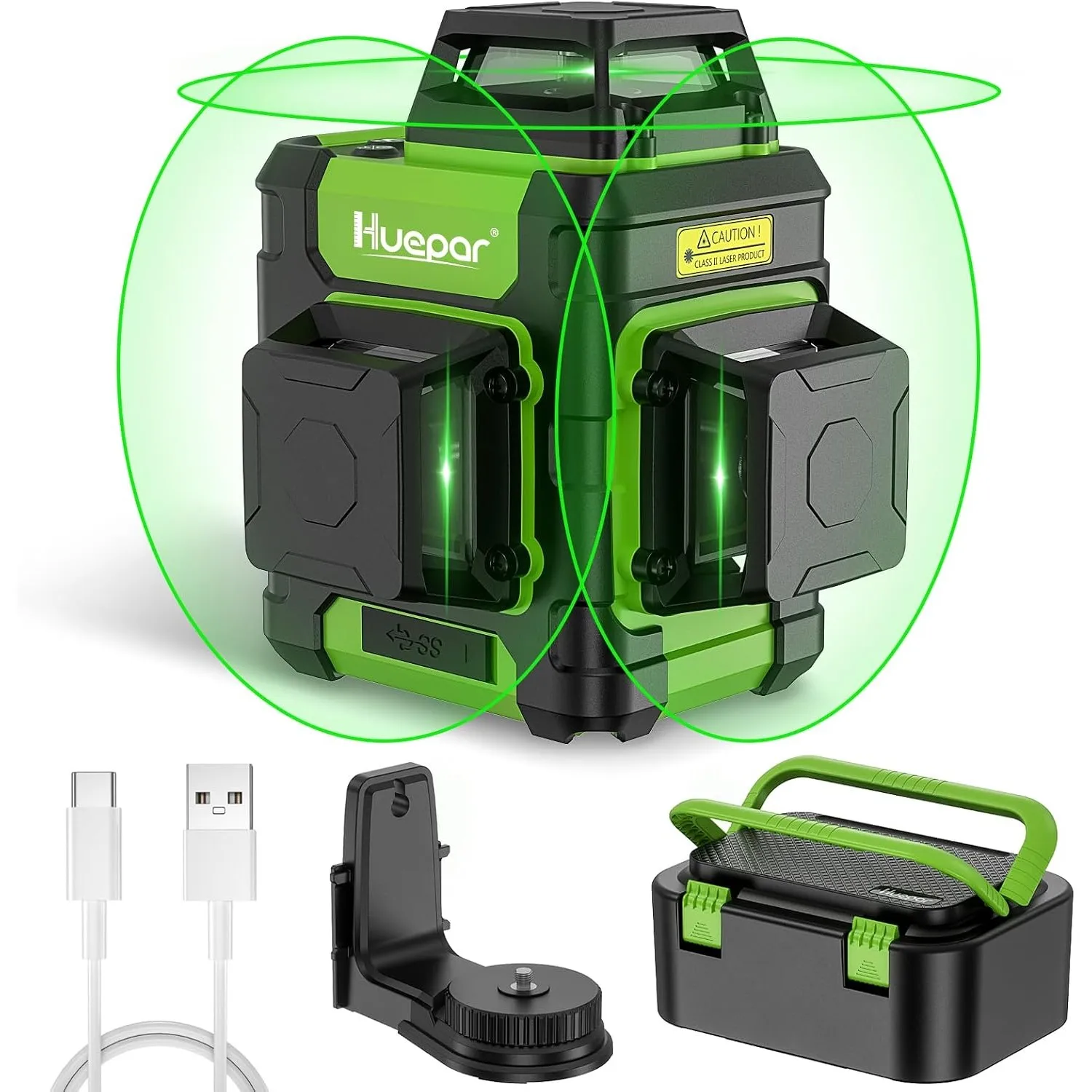 Huepar 3x360° Kreuzlinienlaser grün