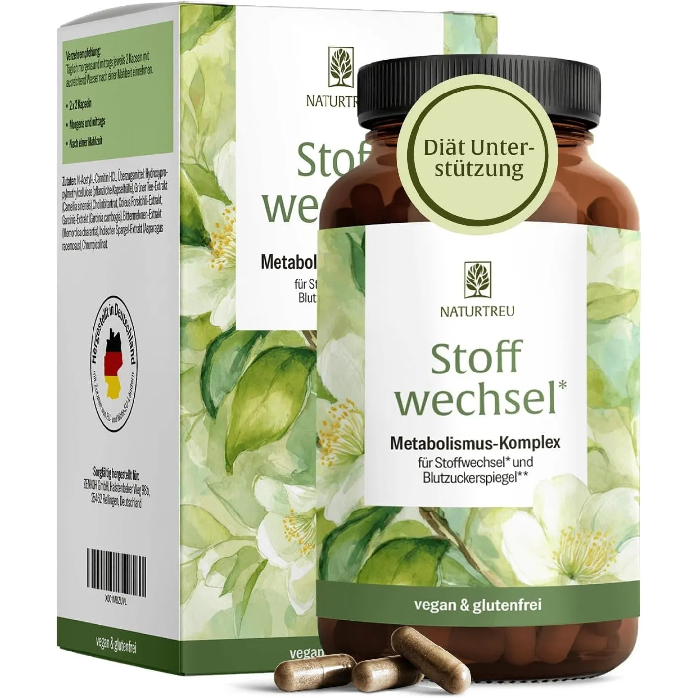 NATURTREU® Stoffwechsel Kapseln Diät Unterstützung - Hochdosiert
