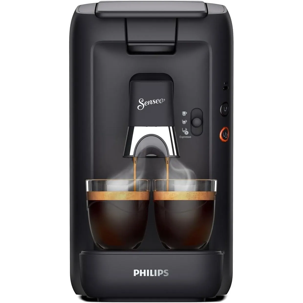 PHILIPS Senseo Maestro Kaffeepadmaschine, Schwarz, 3 Spezialitäten