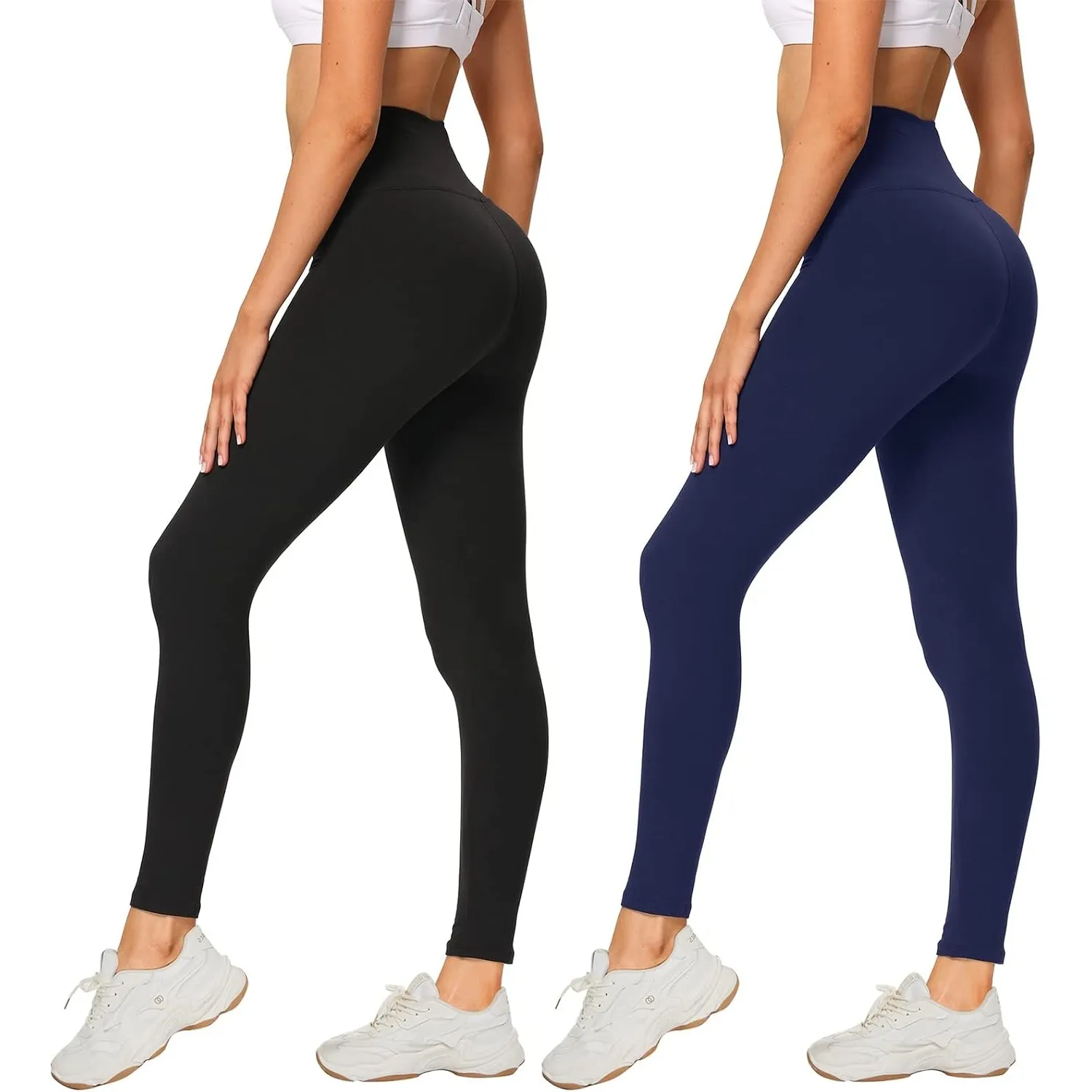 AMIYOYO 2er Pack Leggings für Damen High Waist Sporthose