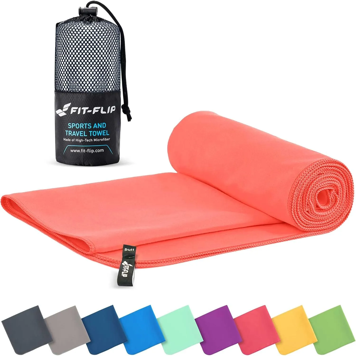 Fit-Flip Mikrofaser Handtuch schnelltrocknend für Fitness, Sport & Sauna