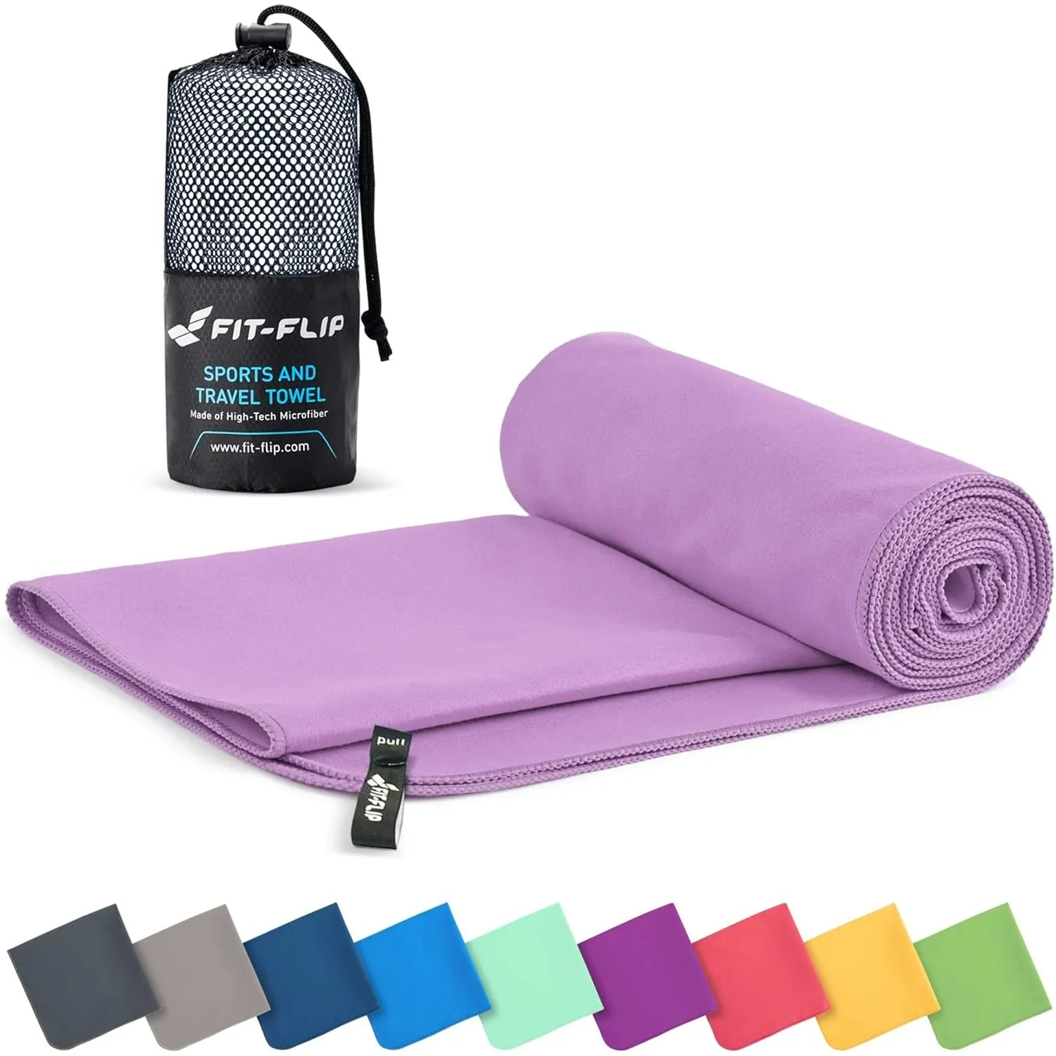 Fit-Flip Mikrofaser Handtuch - kompakte Microfaser Handtücher - ideal als Sporthandtuch, Reisehandtuch, Strandtuch - sc…