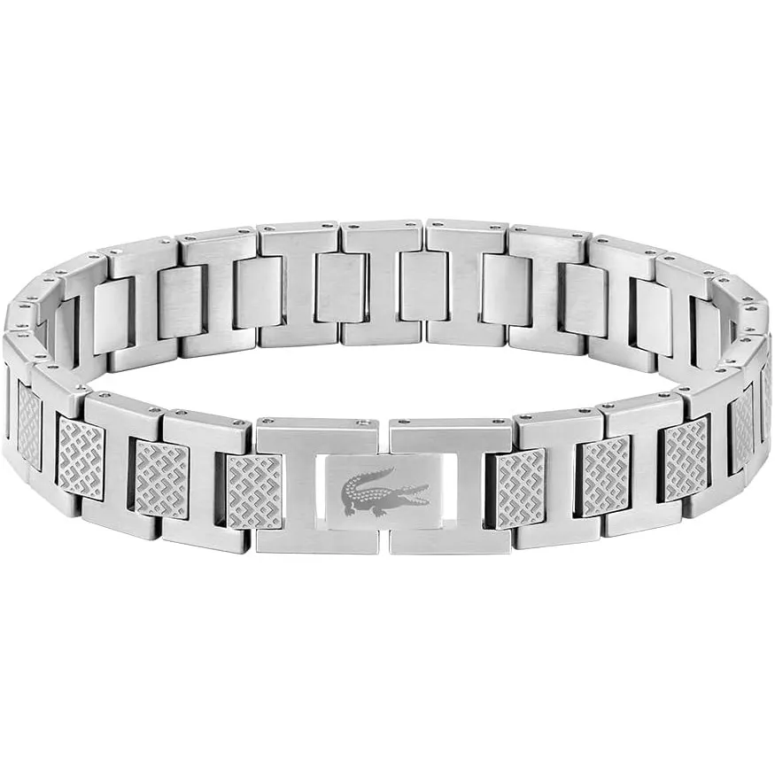 Lacoste METROPOLE Collection Gliederarmband mit Petit-Piqué-Muster – Für Damen und Herren erhältlich