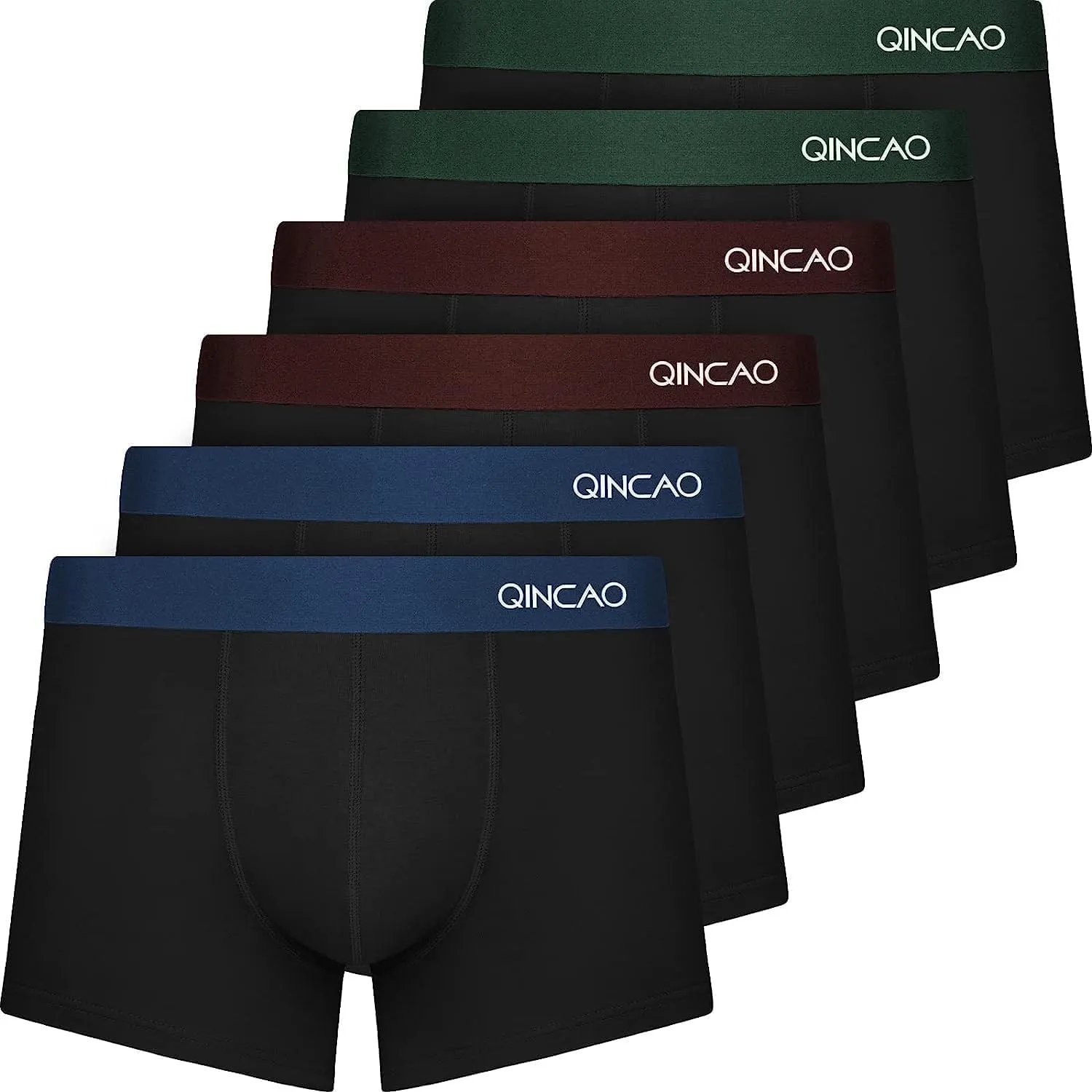 QINCAO Boxershorts Herren 6 Pack aus Baumwolle, Weich & Komfortabel