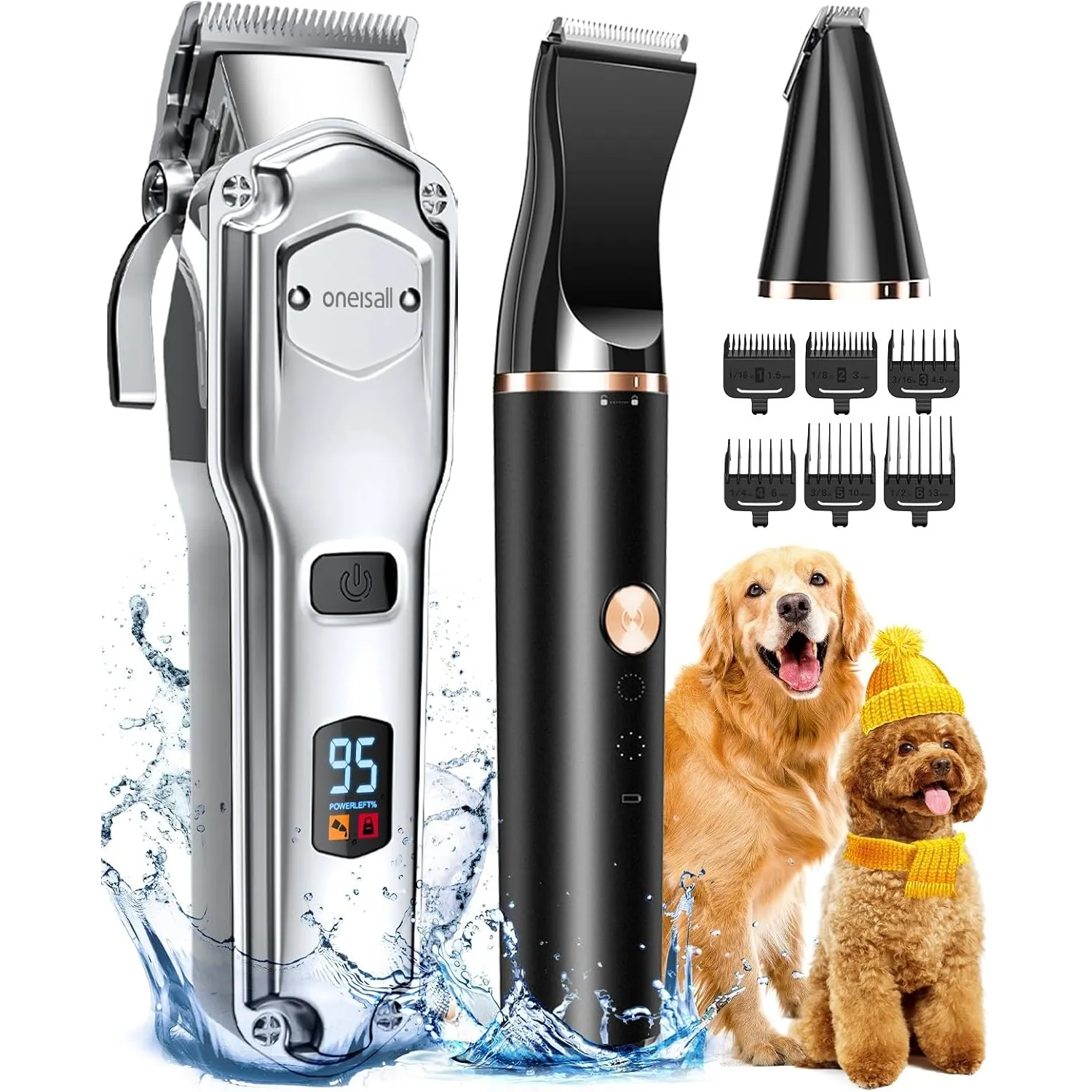 oneisall 3 in 1 Hundeschermaschine dickes/dichtes Fell