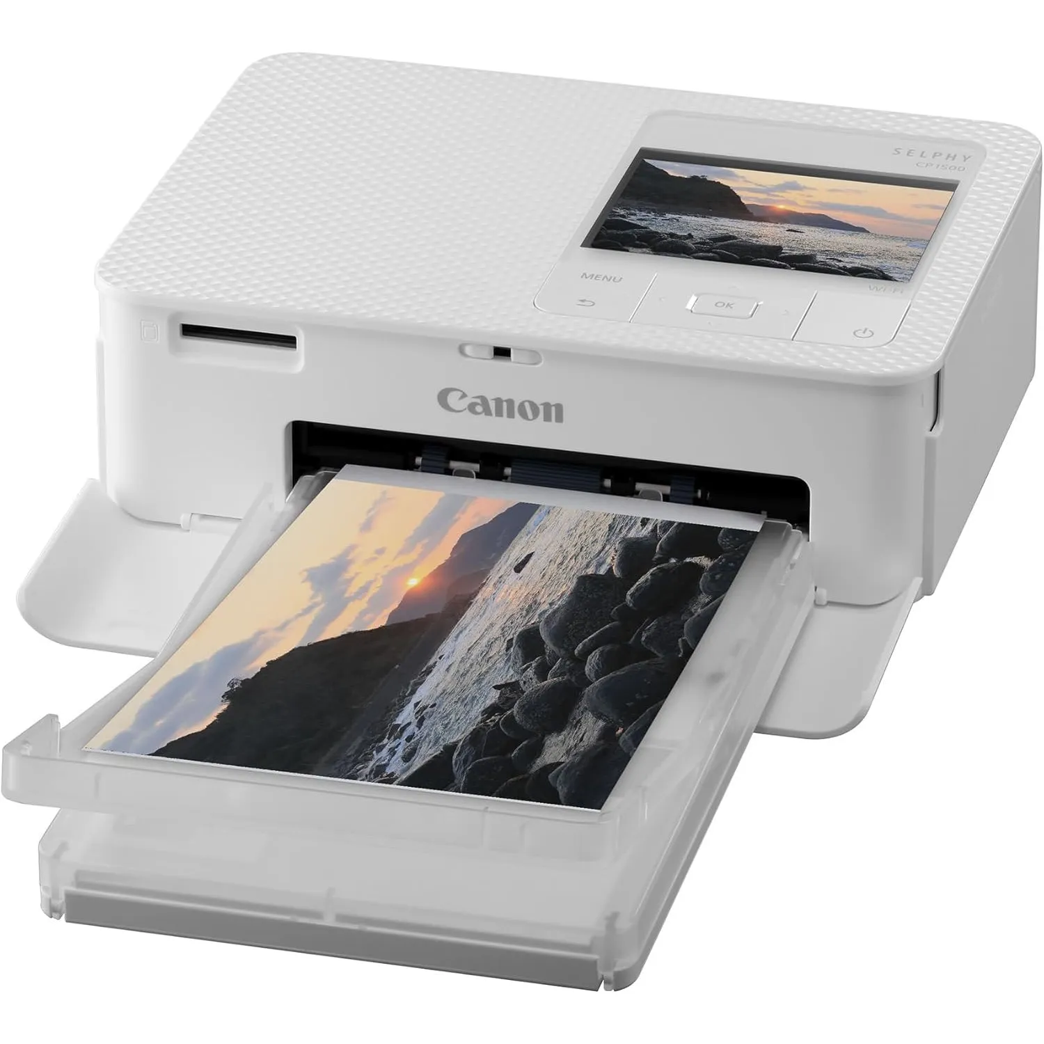 Canon SELPHY CP1500 Mini Fotodrucker mobil tragbar unterwegs (bis Postkartengröße 10x15cm, WLAN, Handy, kabellos, Therm…