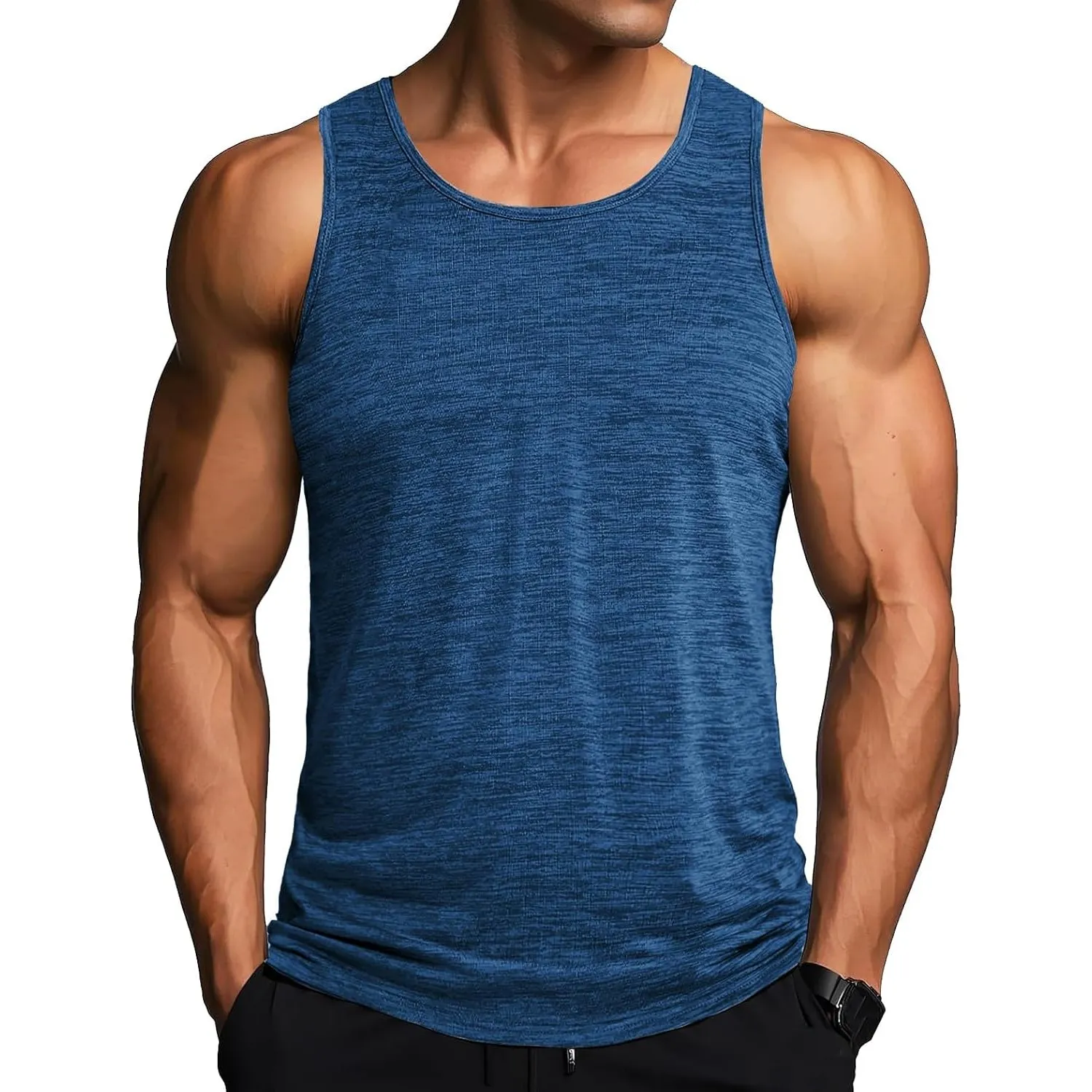 MAGCOMSEN Herren Tank Tops Leicht Achselshirt Ärmellos Quick Dry Sport T-Shirt Laufen Fitness Tankshirts Sommer Outdoor…