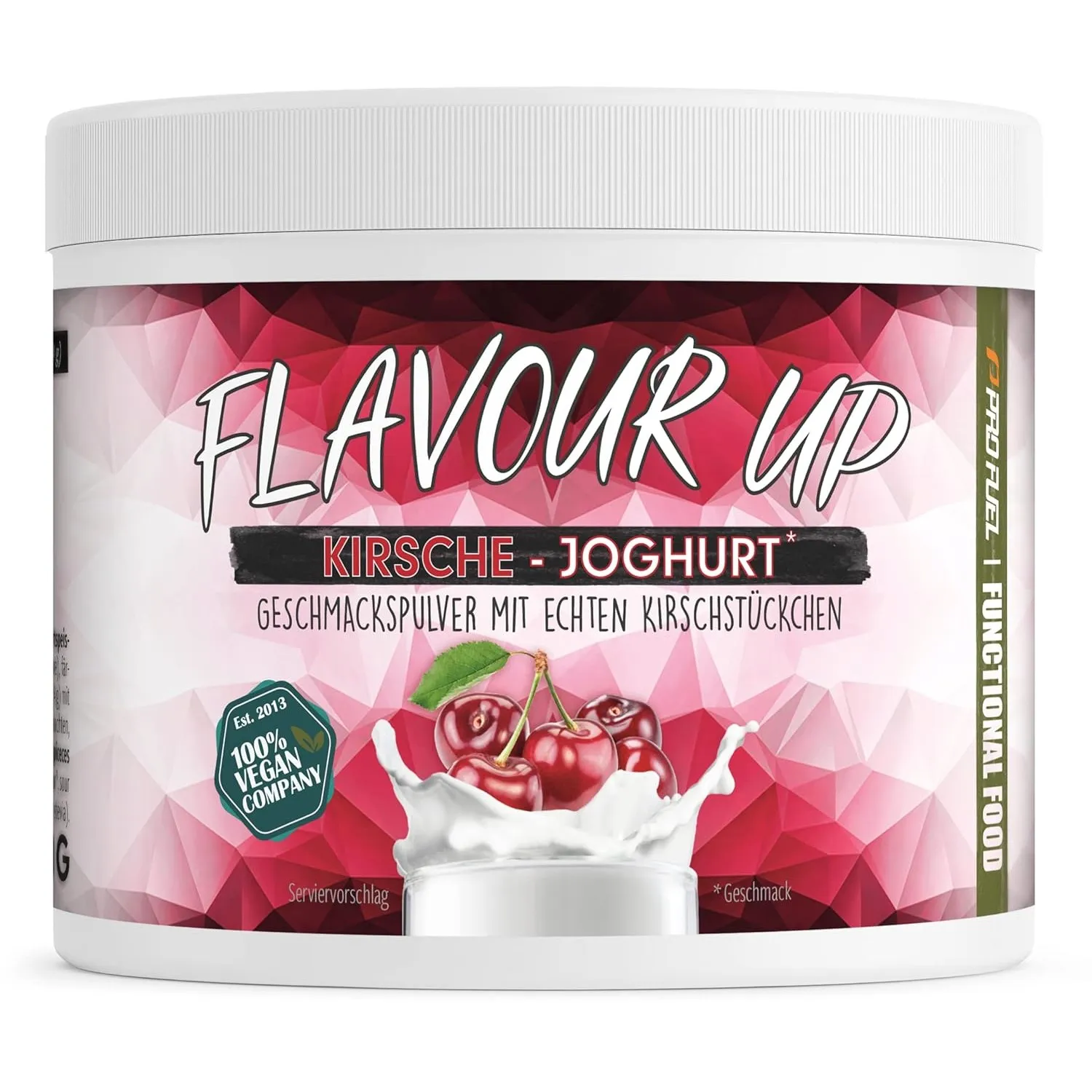 Geschmackspulver KIRSCHE-JOGHURT 250g - Leckerer Geschmack und Süße - nur 10 kcal pro Portion - Vielseitig einsetzbar f…
