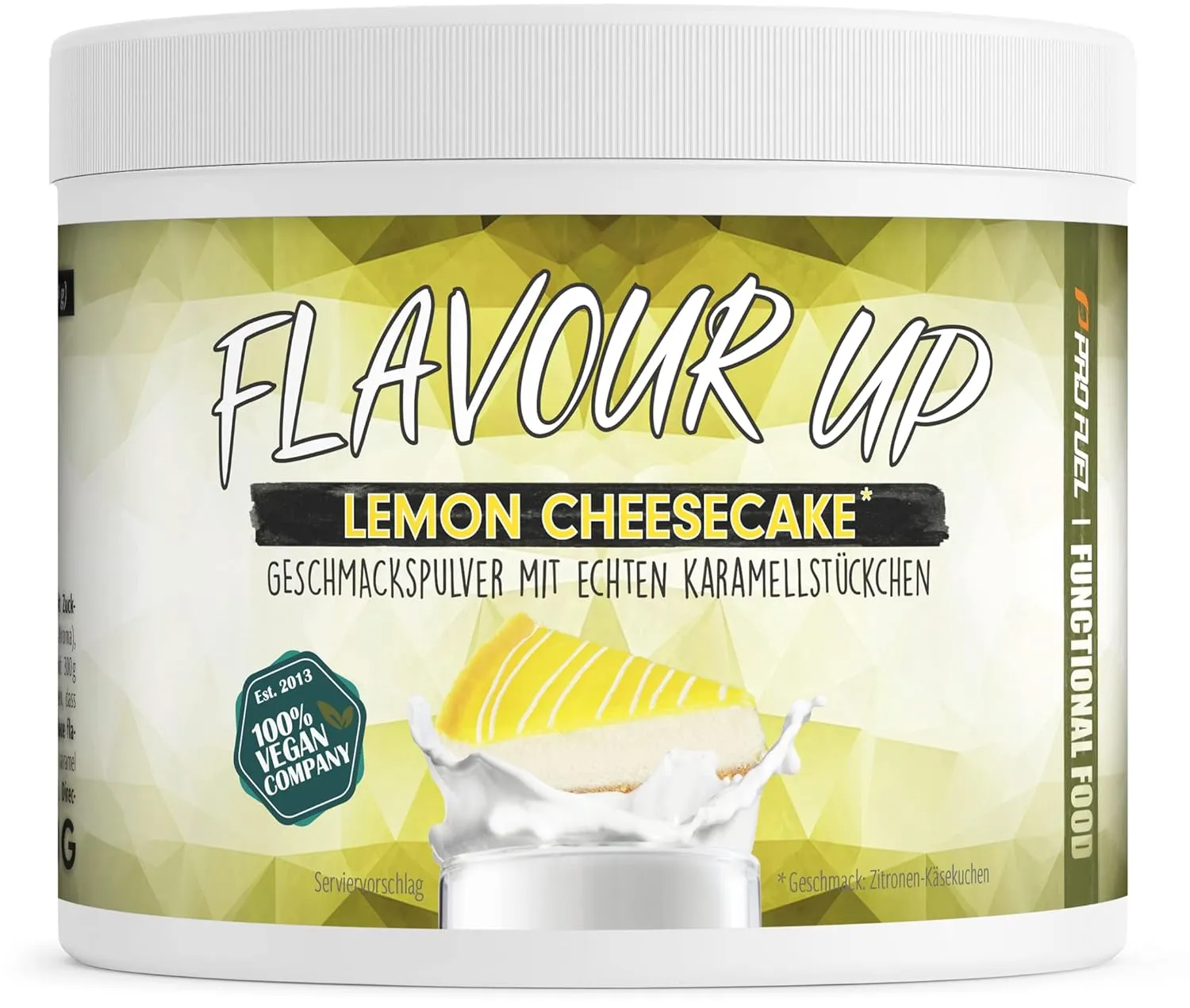 Flavour Up Flavouring Powder, Lemon Cheesecake, 250 g, Delicious Taste and Sweetness, Only 11 kcal per Serving, Versati…