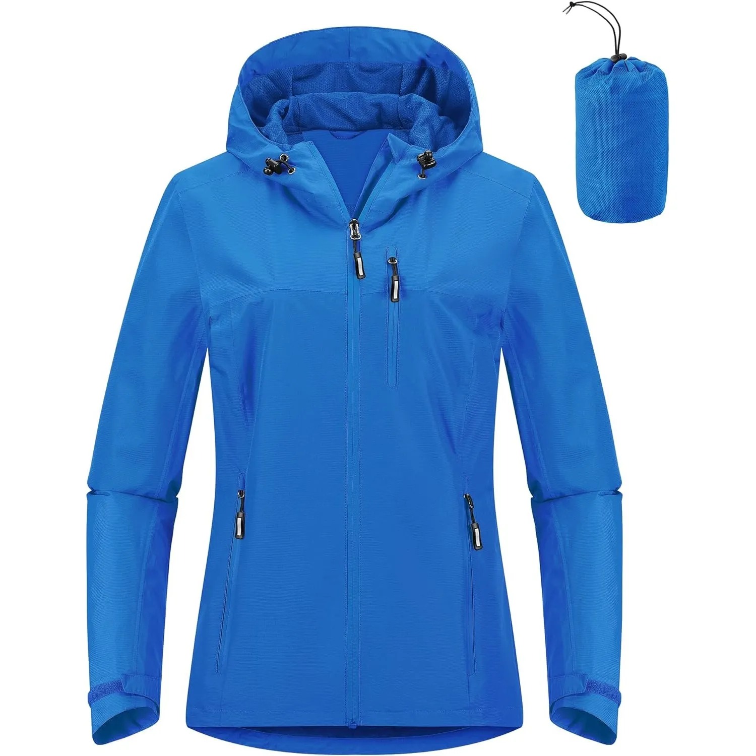 Outdoor Ventures Damen Regenjacke 10000MM Wasserdicht Leichte Gefüttert Packbar Sportjacke Funktionsjacke Atmungsaktiv …