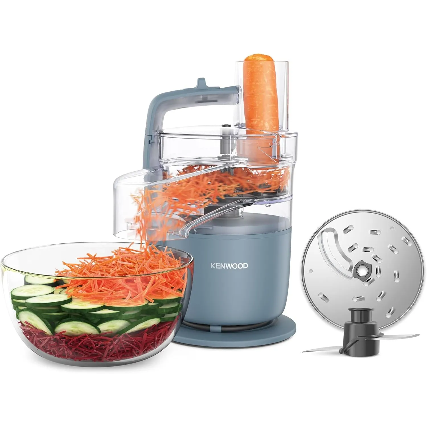 Kenwood MultiPro Go - Kompakte Küchenmaschine 650 W 1,3 L Schüssel Grau