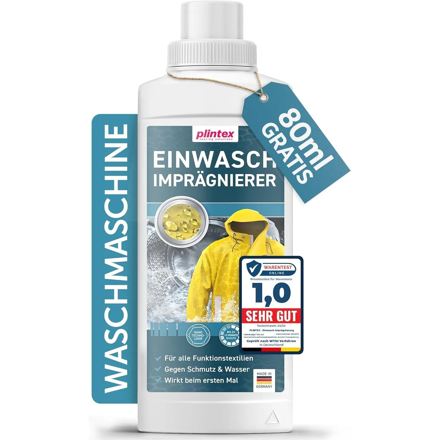 PLINTEX® Imprägnier-Waschmittel 580ml für Outdoor- & Funktionskleidung