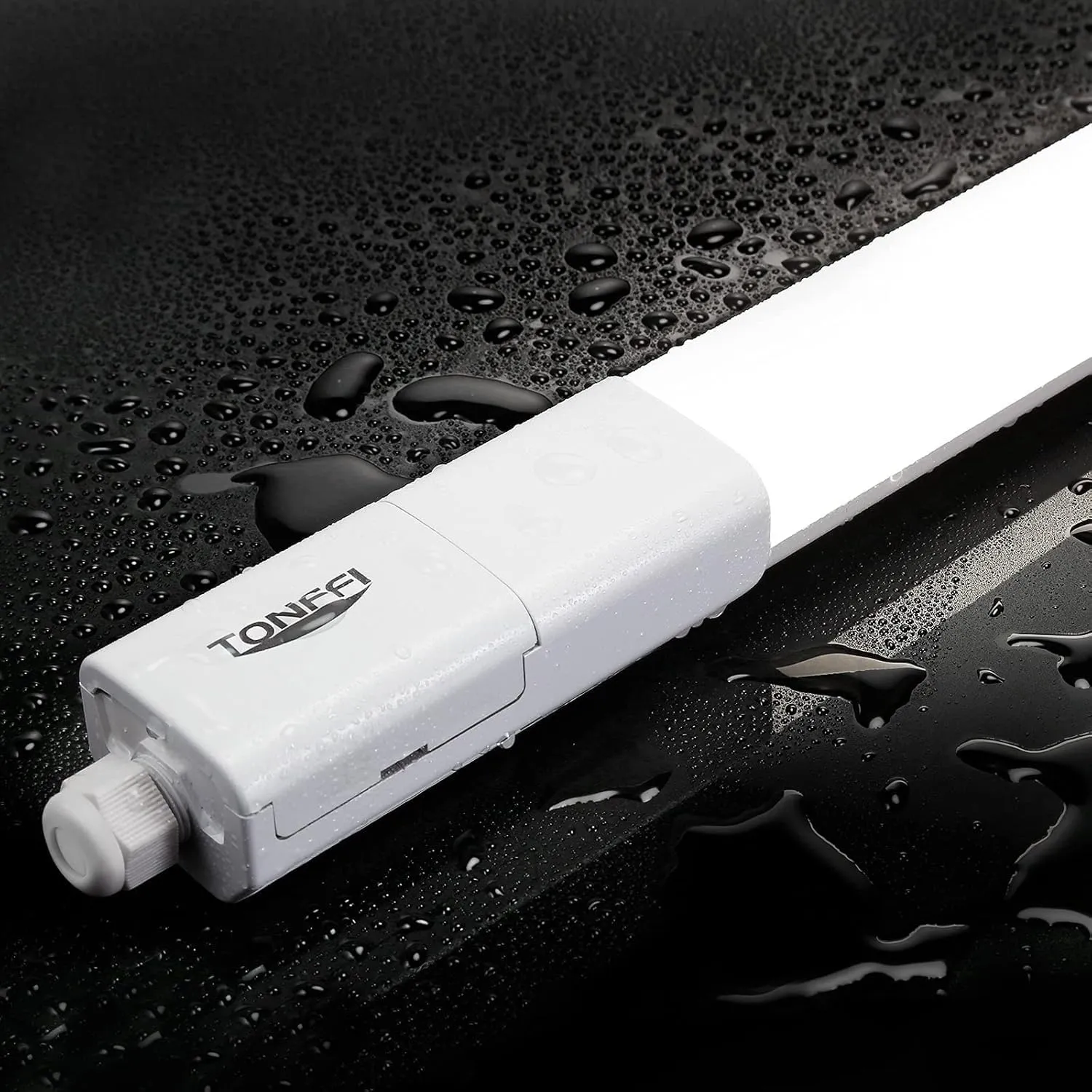 TONFFI LED Feuchtraumleuchte 150cm mit 60W 7000LM LED Deckenleuchte Röhre, Verknüpfbar Wannenleuchte Werkstattlampe Kel…