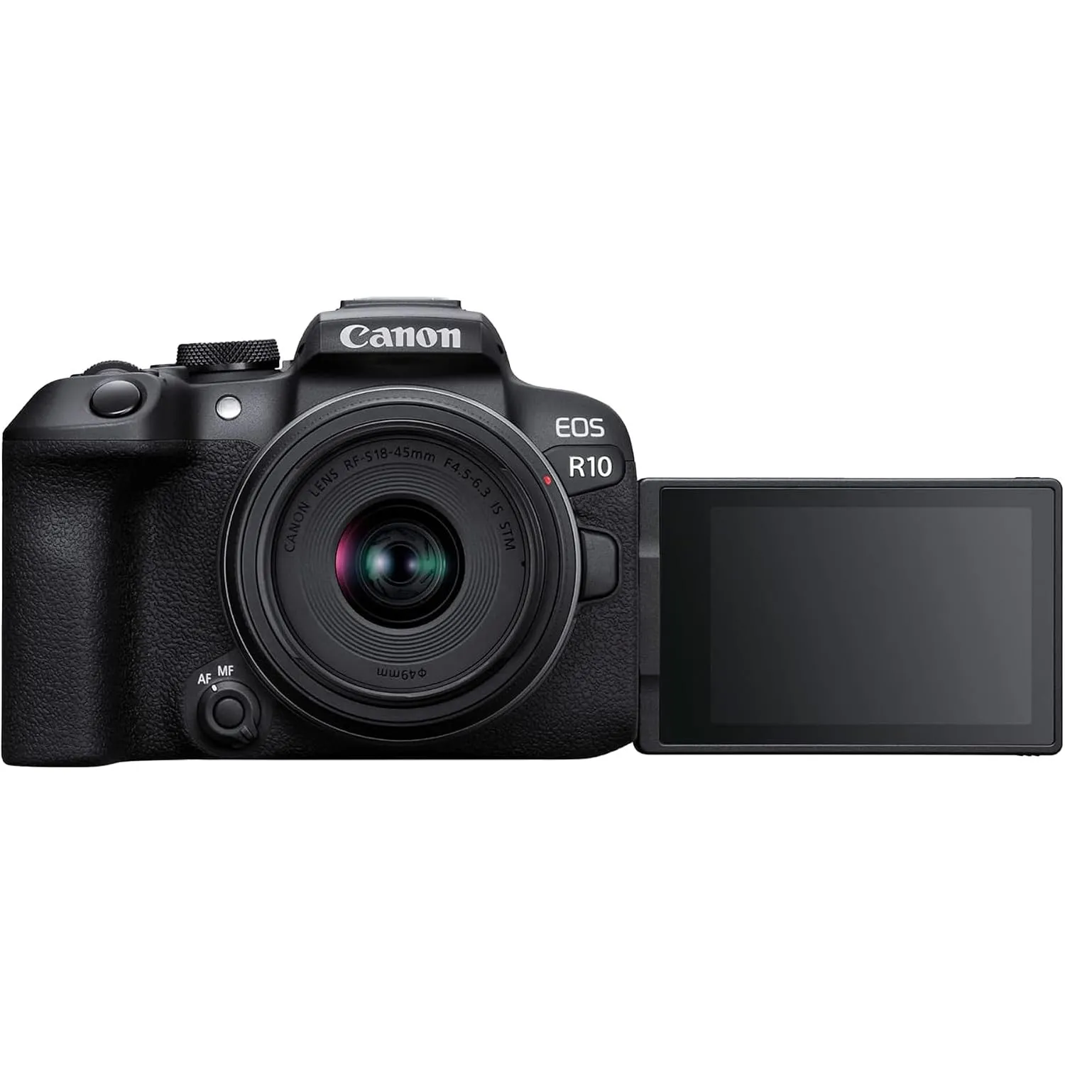 Canon EOS R10 Systemkamera + RF-S 18-45mm F4.5-6.3 is STM Zoomobjektiv (24.2 MP, 4K Videokamera, APS-C Sensor, Kamera m…