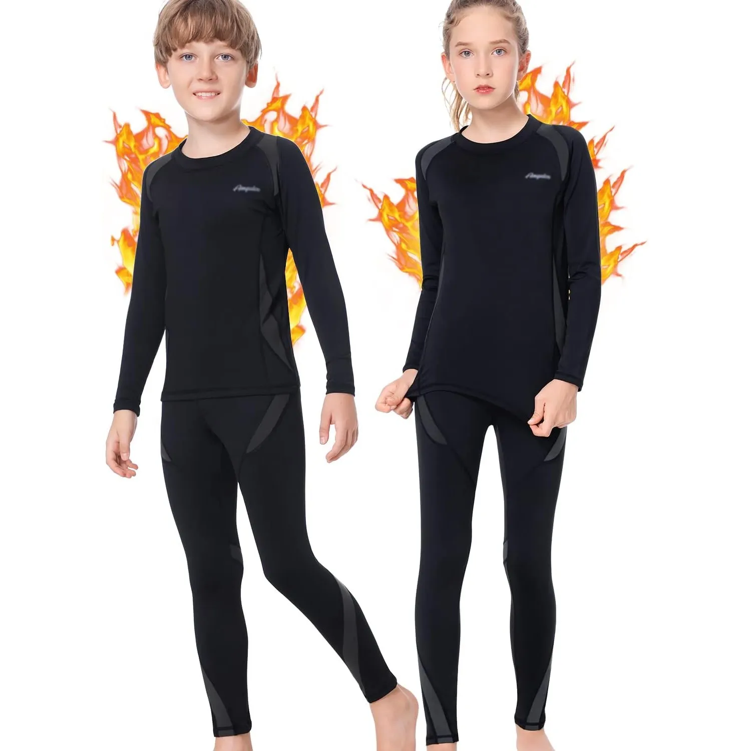 Thermounterwäsche Kinder Skiunterwäsche Junge Funktionsunterwäsche Mädchen