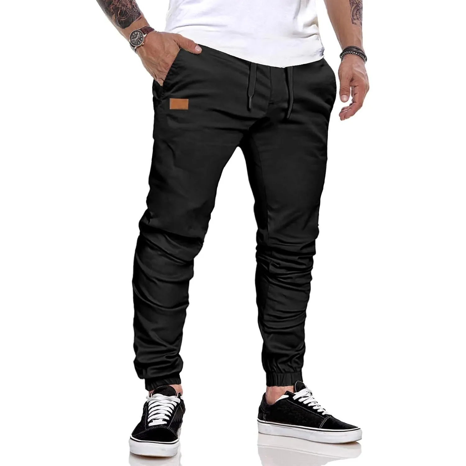 JMIERR Herren Jogginghose Baumwolle Atmungsaktive mit Taschen
