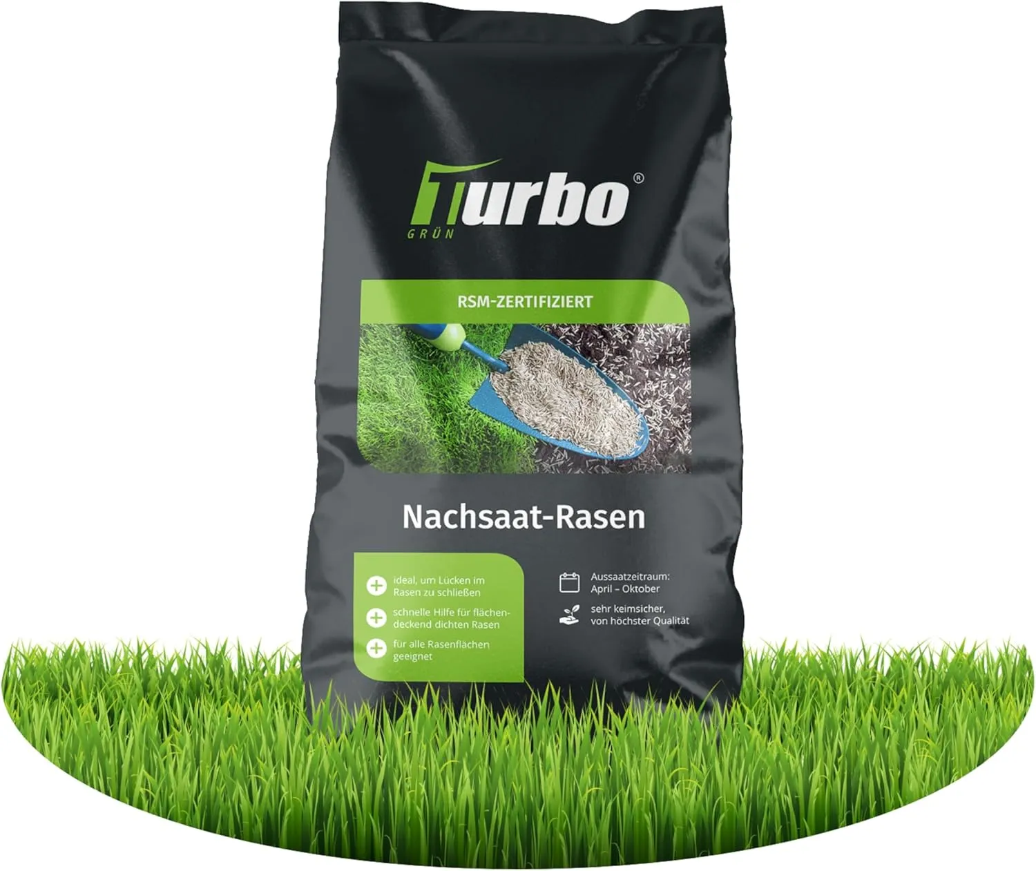 Rasensamen Nachsaat 250m², Rasensamen schnellkeimend, Grassamen, Rasen Nachsaat, Ideal gegen Lücken, Frühjahr und Herbs…
