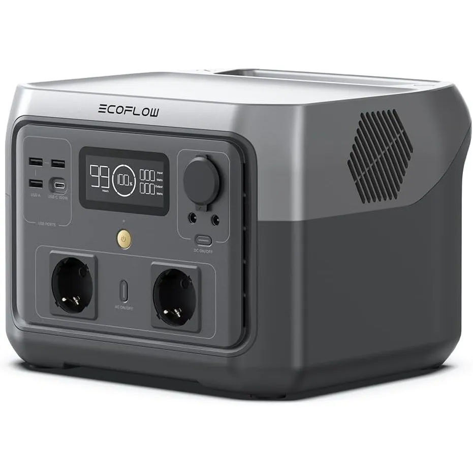 EcoFlow RIVER 2 Max tragbare Powerstation, 512Wh Solargenerator mit LiFeP04