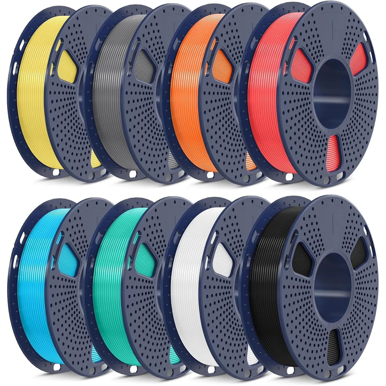SUNLU Multicolor 3D Drucker Filament Bündel, 8 Farben PLA Plus Filament 2kg | 8 Pack 250g Spule PLA+ Filament 1.75mm, S…
