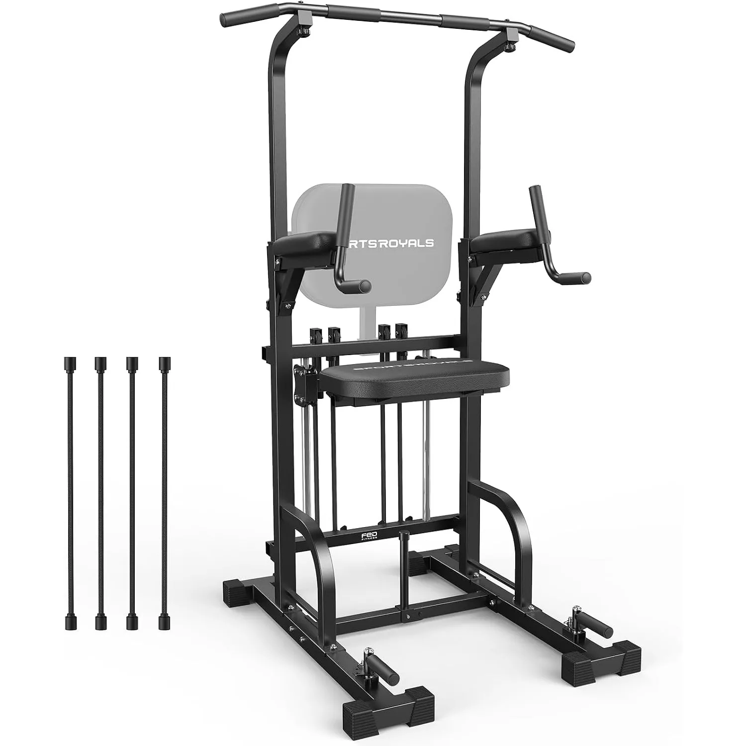 SPORTSROYALS Power Tower Dip Station, Klimmzugstange für Heimgym