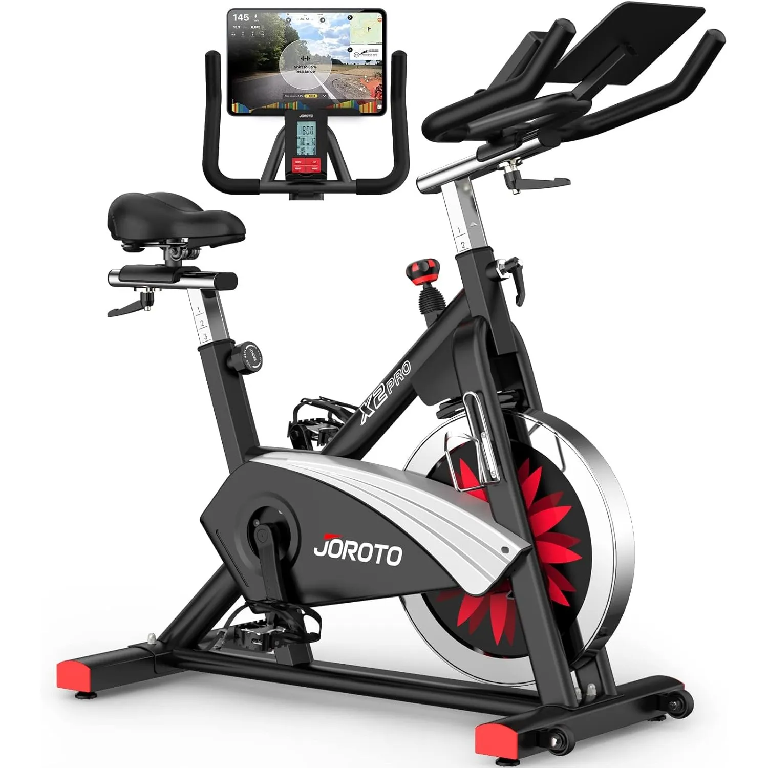 JOROTO X2|X2PRO Heimtrainer Fahrrad, Leises Ergometer Hometrainer Fahrrad mit Einstellbarem Magnetischem Widerstand, LC…