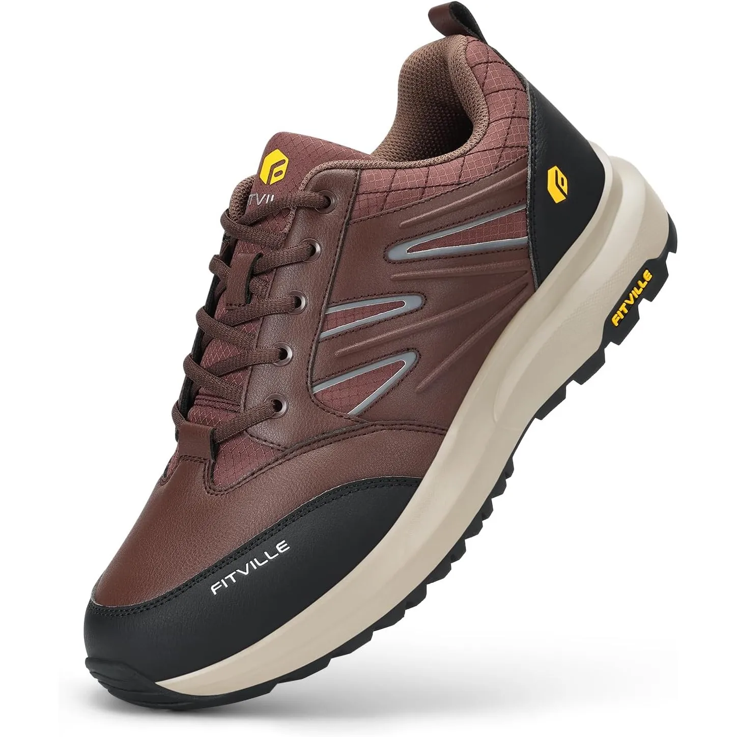 FitVille Extra Weit Wanderschuhe Herren Wasserdicht Wanderhalbschuhe rutschfest Trekkingschuhe für Alle Wetterbedingung…