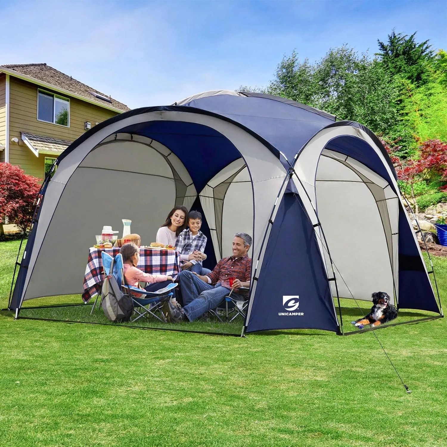 UNICAMPER Event Shelter Pavillon, Strandzelt UPF 50+, 3,6 x 3,6 m