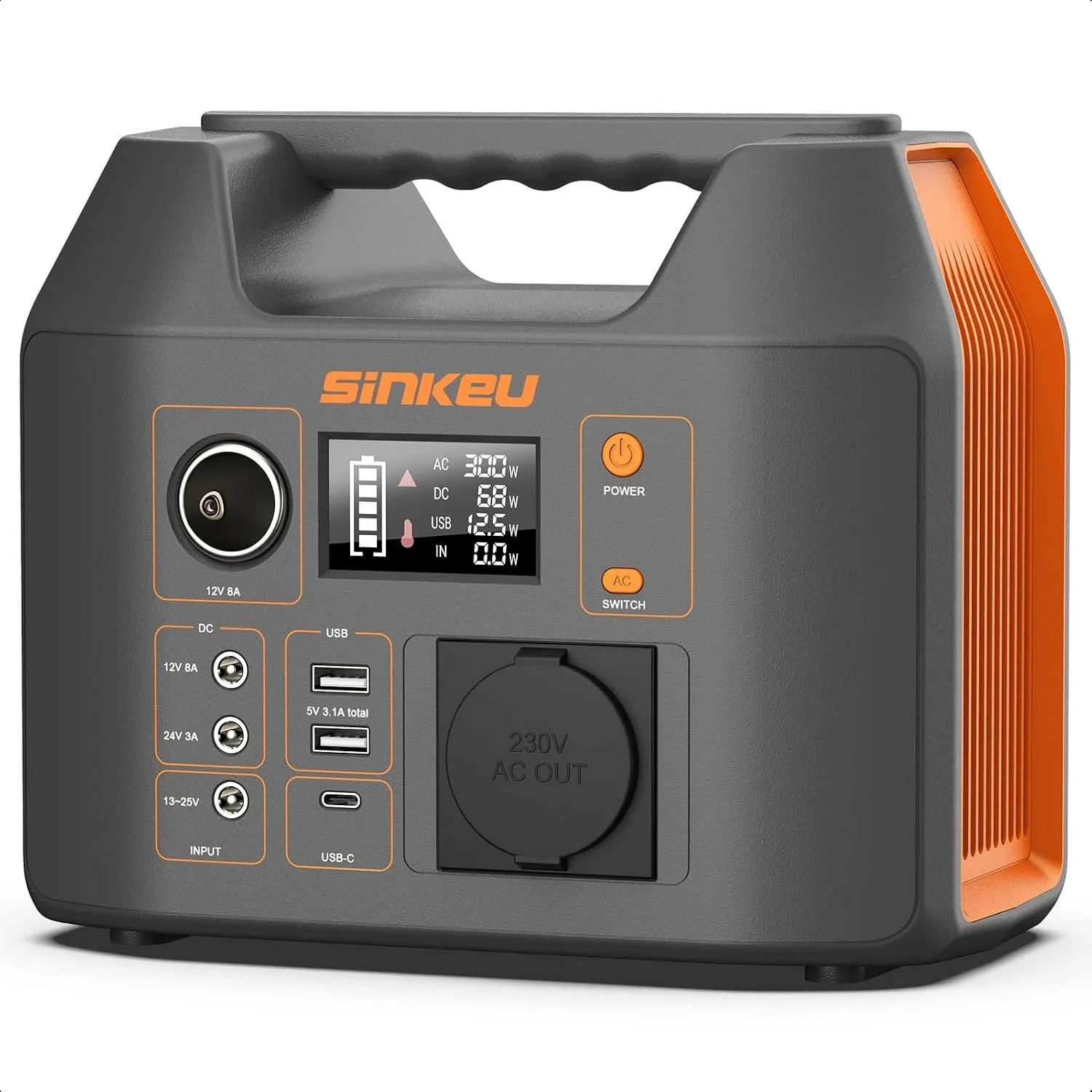 SinKeu Tragbare Powerstation 296 Wh,300W Solargenerator Camping