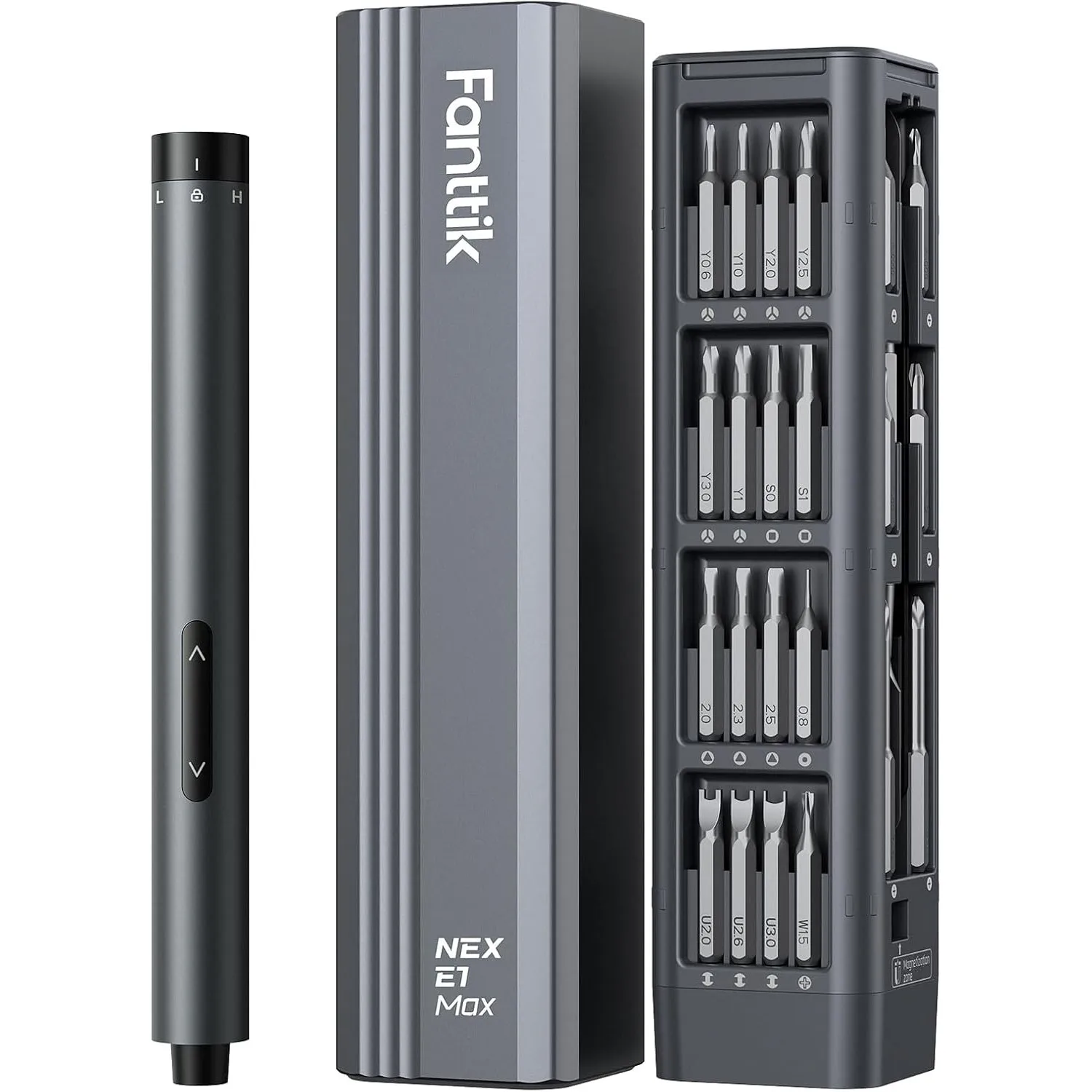 Fanttik E1 Max Mini Elektro Schraubendreher Set, 50 in 1 Magnetische Präzisions-Schraubendreher Kit, 2 Gänge Drehmoment…