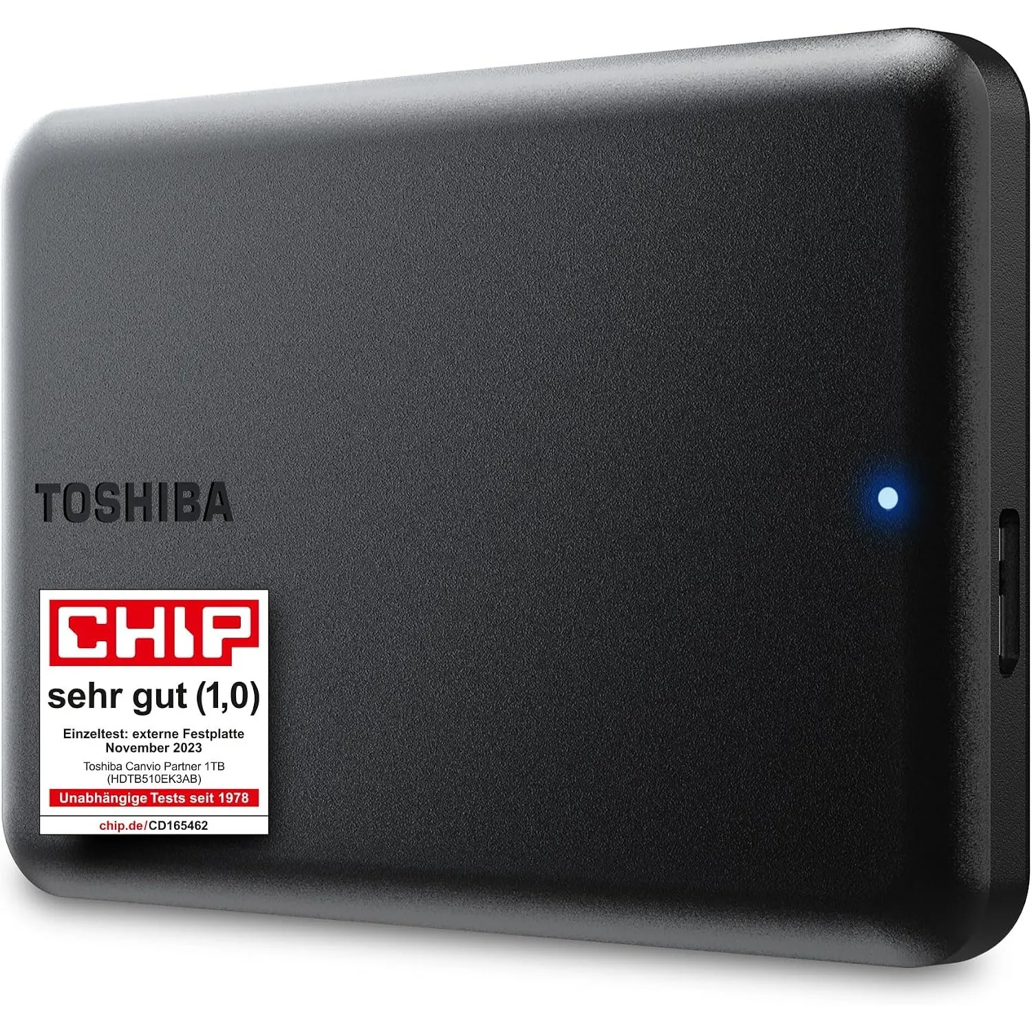 TOSHIBA Canvio Partner 1TB - Tragbare Externe 2,5''-Festplatte, USB 3.2, kompatibel mit Mac und Windows. (HDTB510EK3AB)
