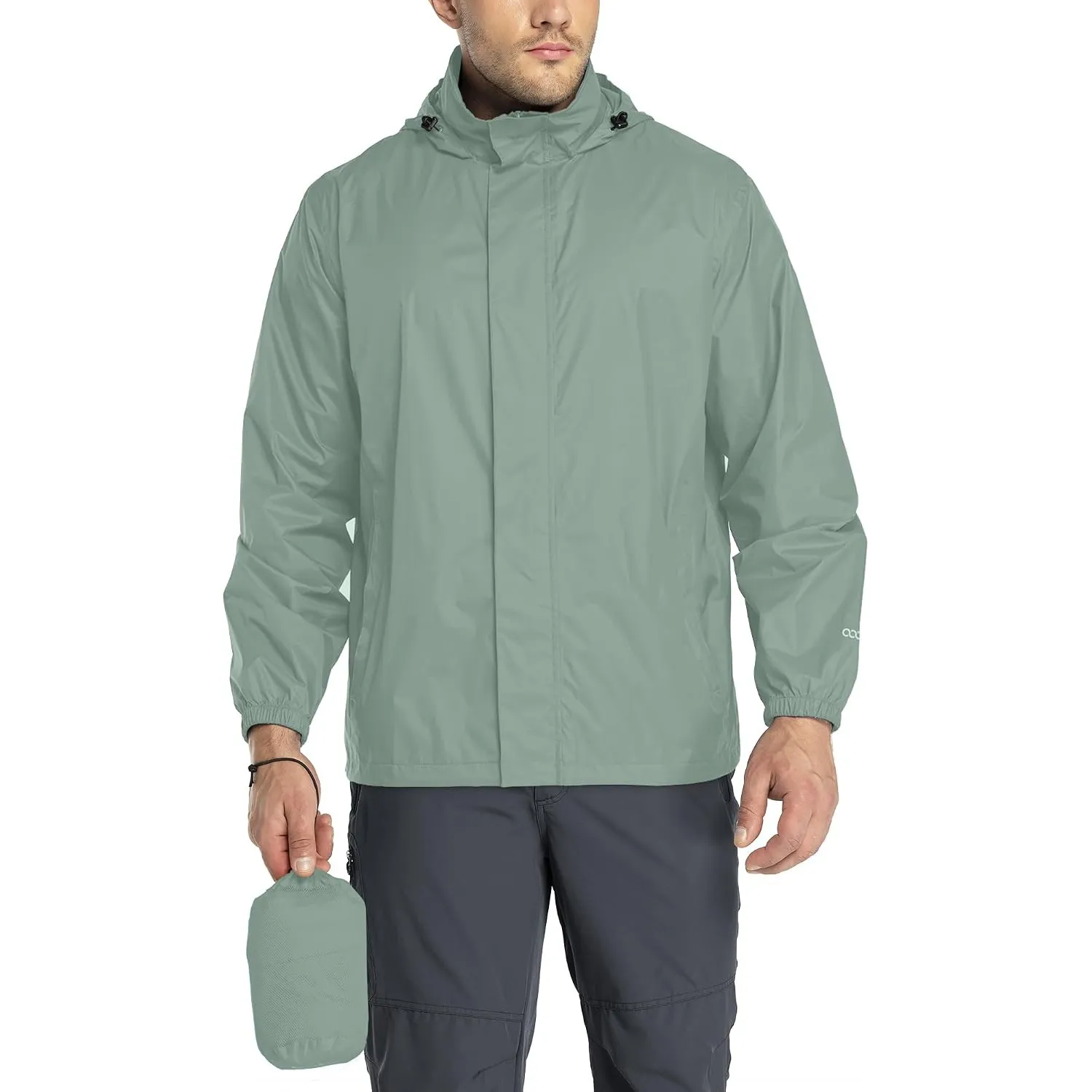 33,000ft Regenjacke Herren Leicht Wasserdicht Faltbare Regenmantel Fahrrad | Atmungsaktiv Outdoorjacke Windjacke Windbr…