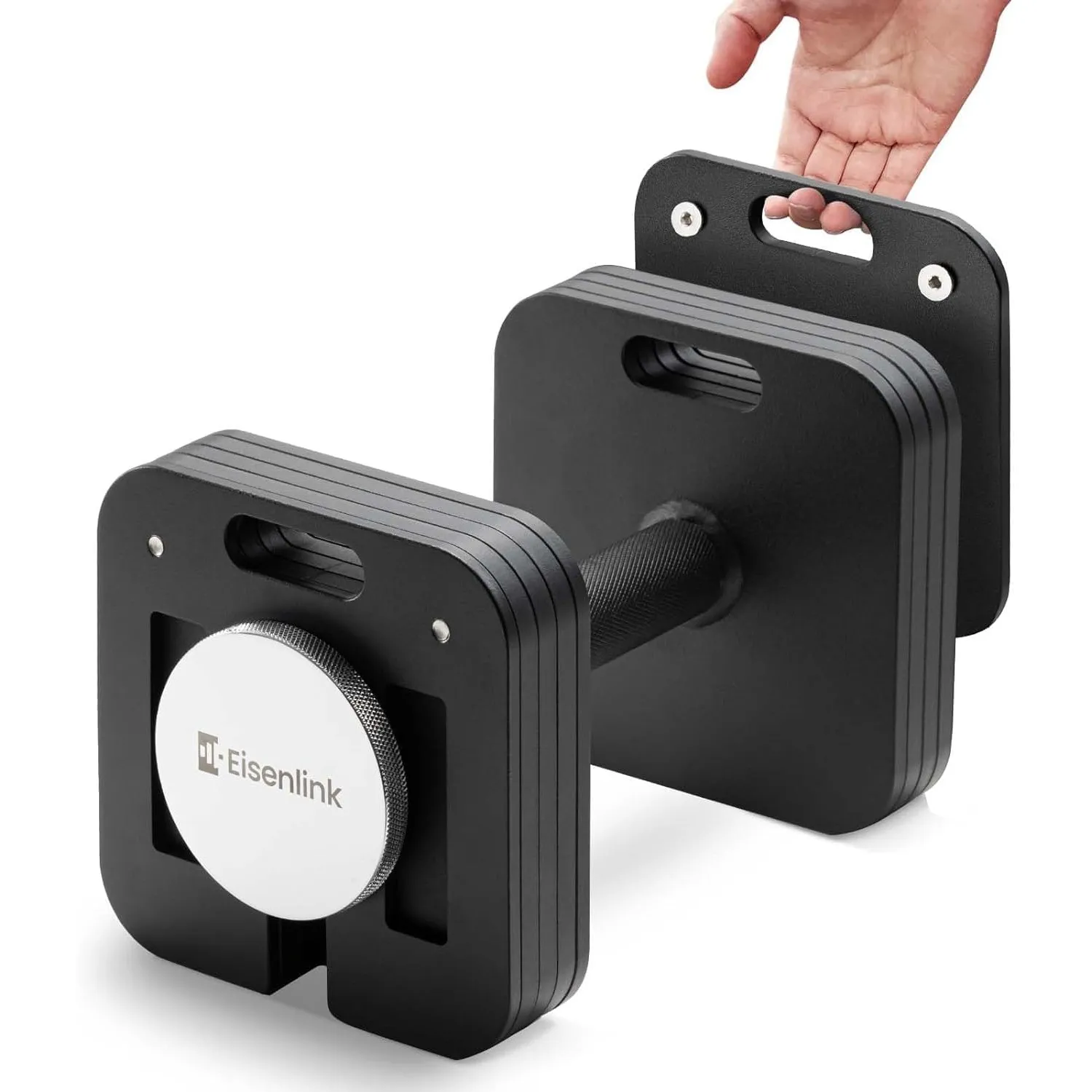Eisenlink Verstellbare Quadratische Kurzhantel 1 Stück 20kg 36kg - Innovative Ultrakompakte Einstellbare Hantel mit Ant…