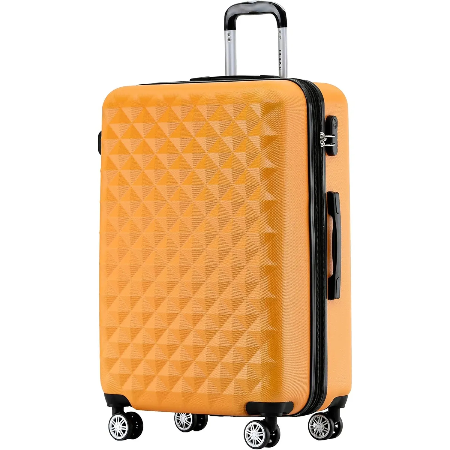 BEIBYE Zwillingsrollen 2066 Hartschale Trolley Koffer Reisekoffer Gepäck M-L-XL-Set (Orangen, L)