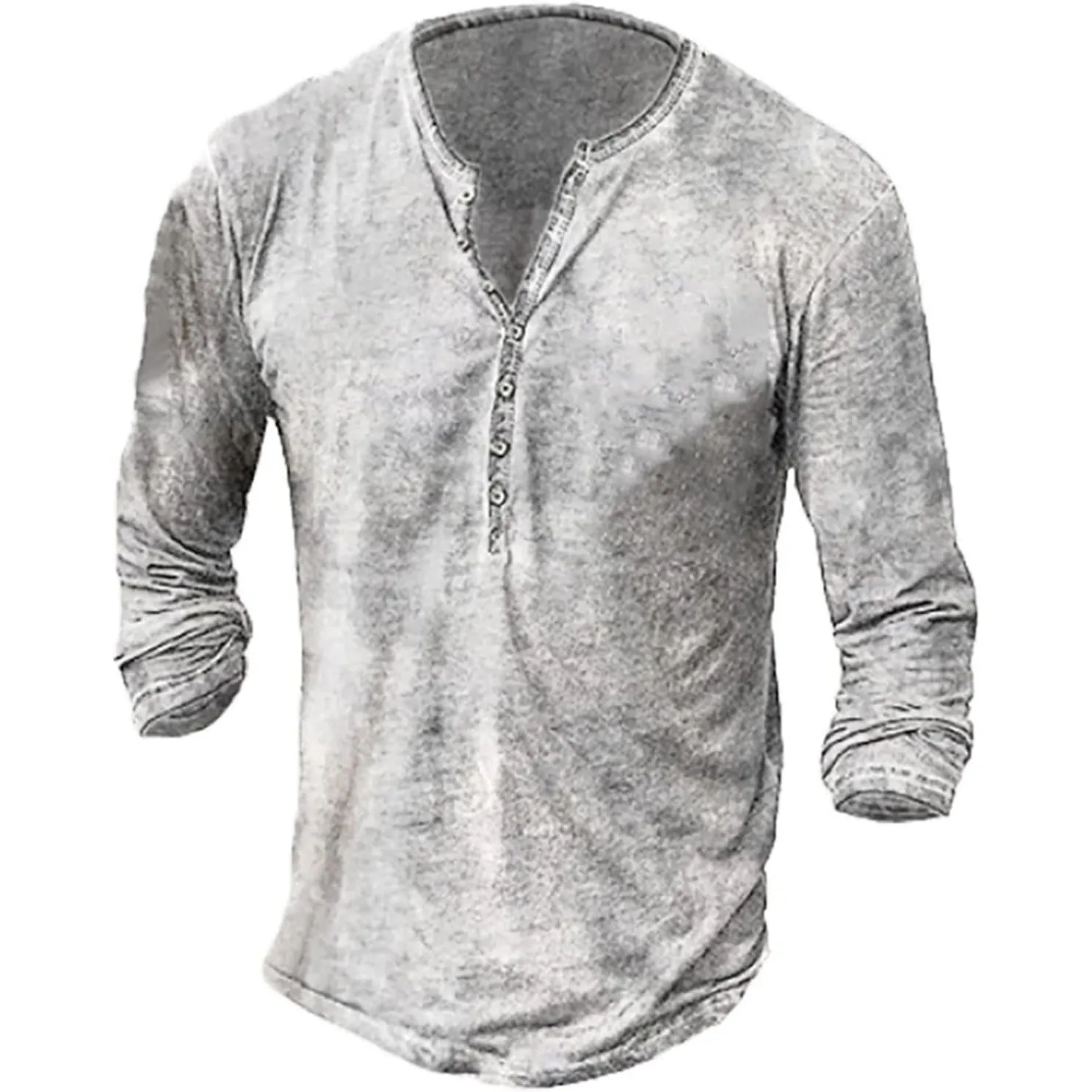 Beotyshow Hemd Herren Langarm Vintage Henley Shirt Männer | Slim Fit, Baumwolle, Freizeit, Vintage, Casual, Leicht, Bus…